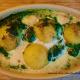 Gefüllter-Knödel-Spinat-Auflauf
